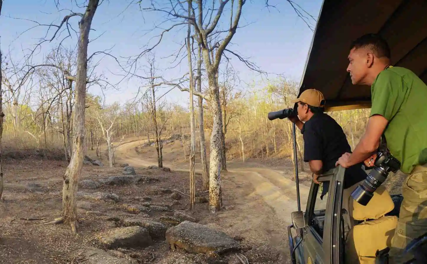 Cycling trail through the forest near Pench Tree Lodge