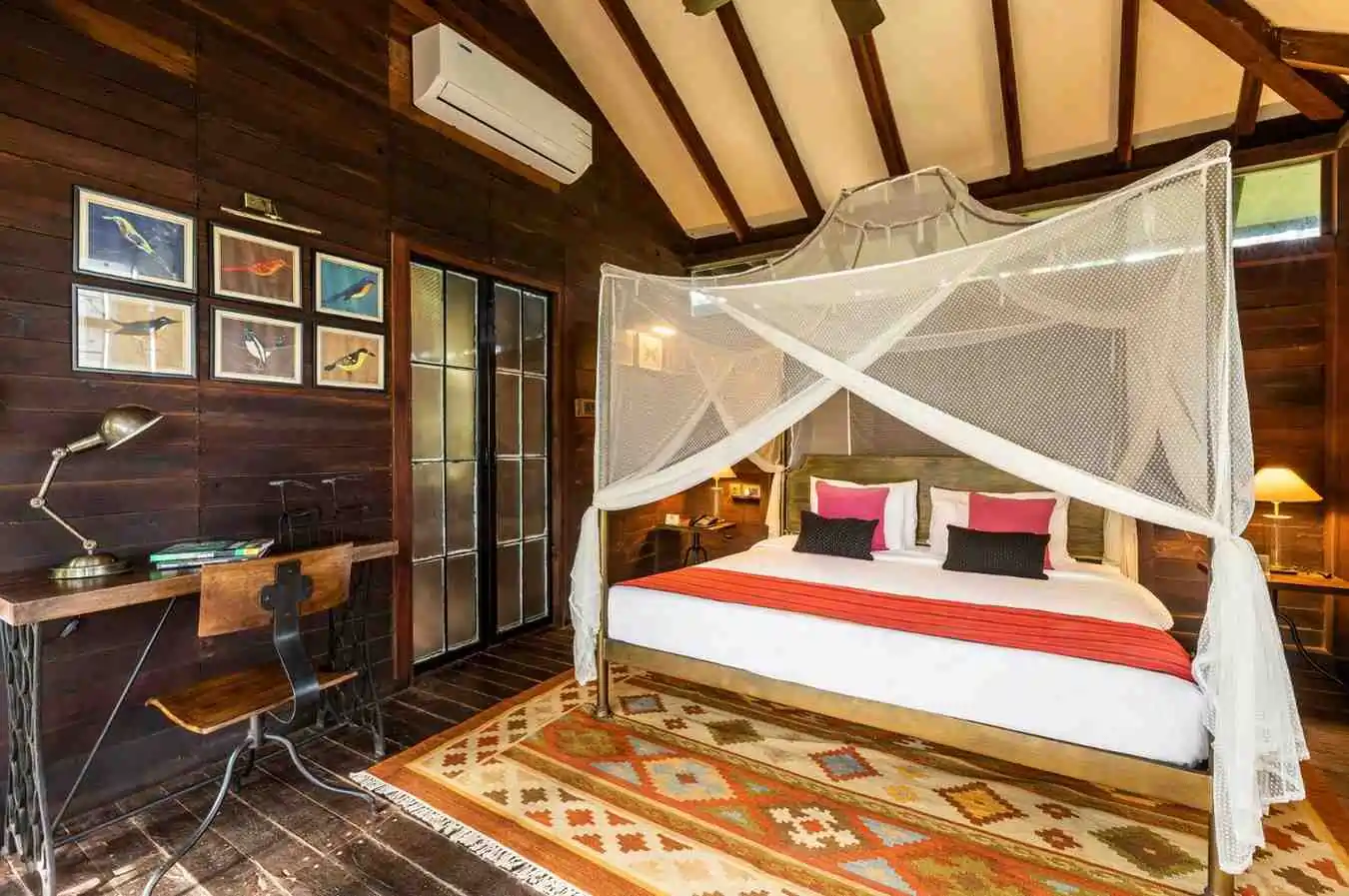Luxury bedroom at Pench Tree Lodge
